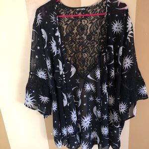 celestial and lace kimono